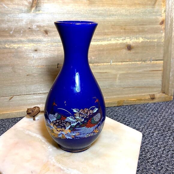 Vintage Peacock Ceramic Vase  - Picture 1 of 2